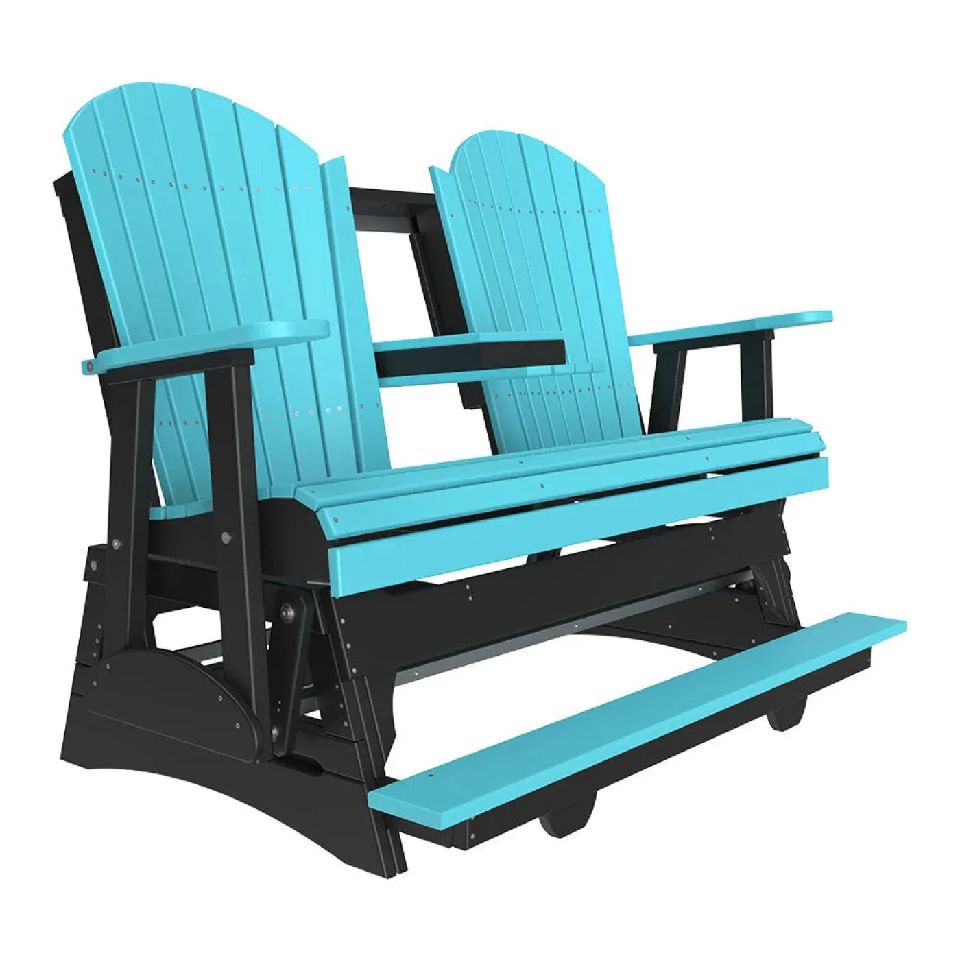 LuxCraft 5' Adirondack Balcony Glider Chair - 5APBAGABB