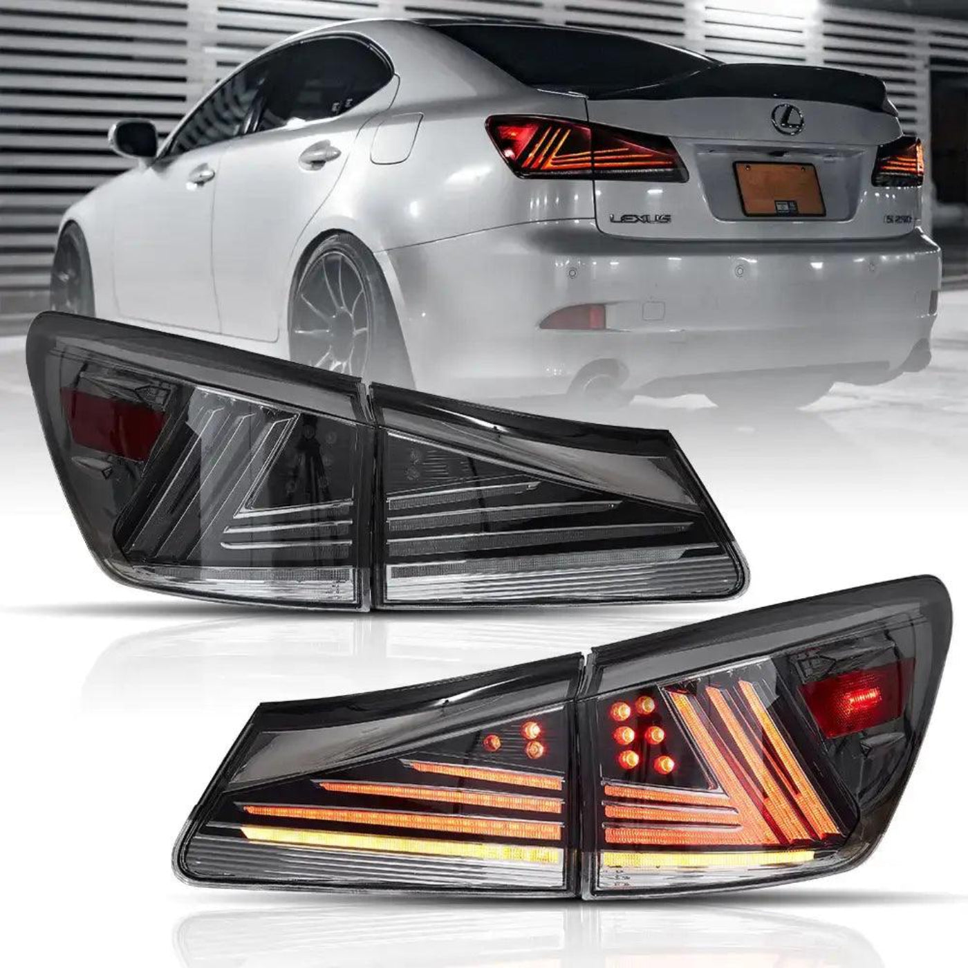 Auxbeam LED Tail Lights Assembly Upgraded Version For 2006-2013 Lexus IS 2th Gen (XE20) - ZC000166