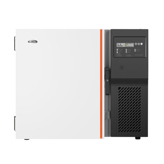 KOOLMORE 37 in. -86 C Undercounter Ultra Low Temp Stackable Medical Freezer with Multi Level Emergency Alarms, LED Display and 9,000 2ml Vial / 4 cu. ft. Storage Capacity in White  - KM-PHF-4CUL