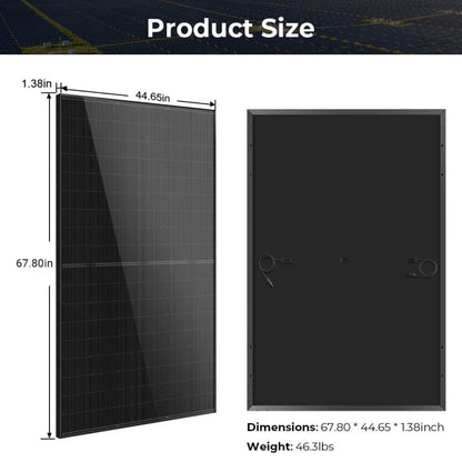 SunGold Power 440W MONO BLACK N-Type SOLAR PANEL FULL PALLET (31 PANELS) UL61730 CEC Listed - SGN-440-SW5x31