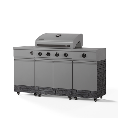 TYTUS Fresno 5-Burner LP/NG Convertible Grill in Gunmetal + Graphite Stone -  -TDT-021-0103