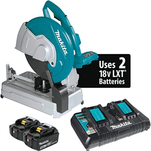 Makita  18V LXT Lithium-Ion Brushless Cordless 14" Cut-Off Saw Kit (5.0Ah) (Open Box/Excellent Condition) - XWL01PTREN