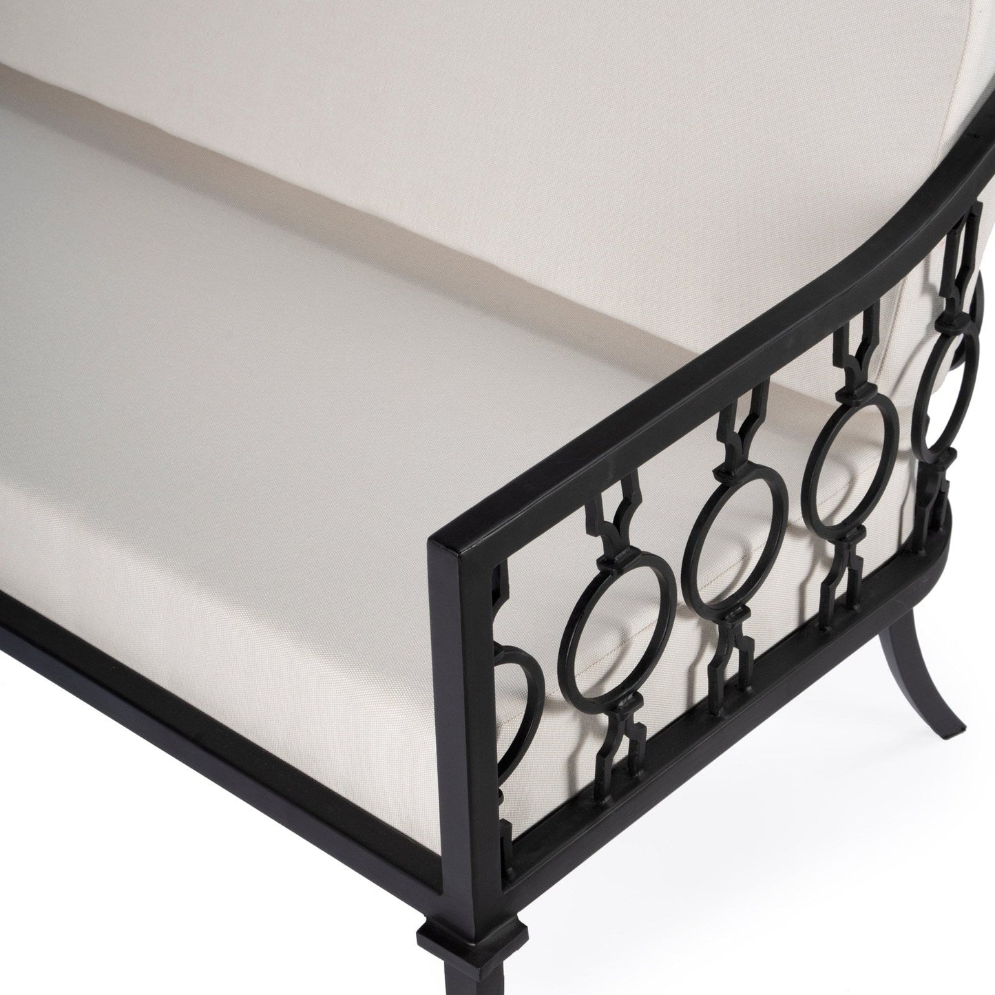 Butler Specialty Company Southport Iron Upholstered Outdoor Loveseat, Black -  5660437