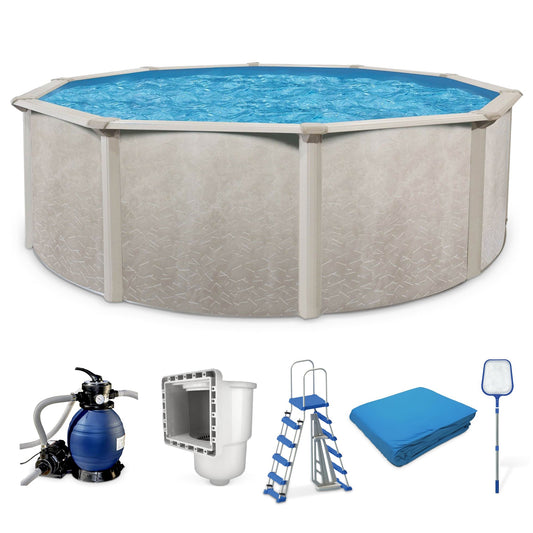 Aquarian Phoenix 15ft x 52in Above Ground Swimming Pool w/Pump and Pool Ladder- 75343