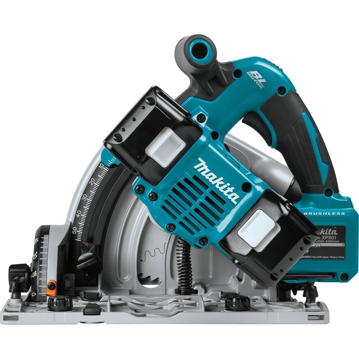 Makita - 36V (18V X2) LXT Brushless 6-1/2" Plunge Circular Saw Kit, dual port charger, 2 ea. case (5.0A) - XPS01PTJ