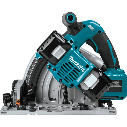 Makita - 36V (18V X2) LXT Brushless 6-1/2" Plunge Circular Saw Kit, dual port charger, 2 ea. case (5.0A) - XPS01PTJ