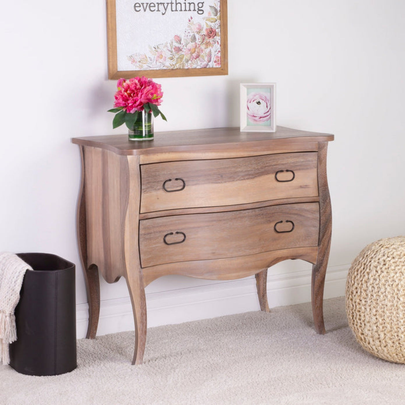 Butler Specialty Company Rochelle Natural 2 Drawer Chest, Light Brown  - 9307312