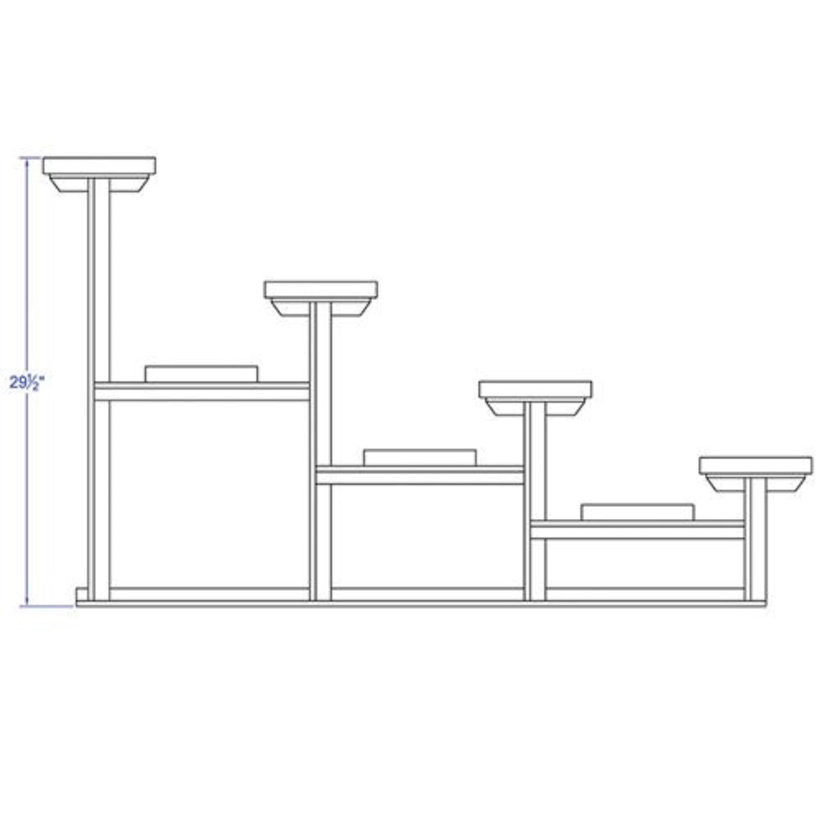 Bleacher 4 Row 21' All Aluminum Standard - BLCH-421AL