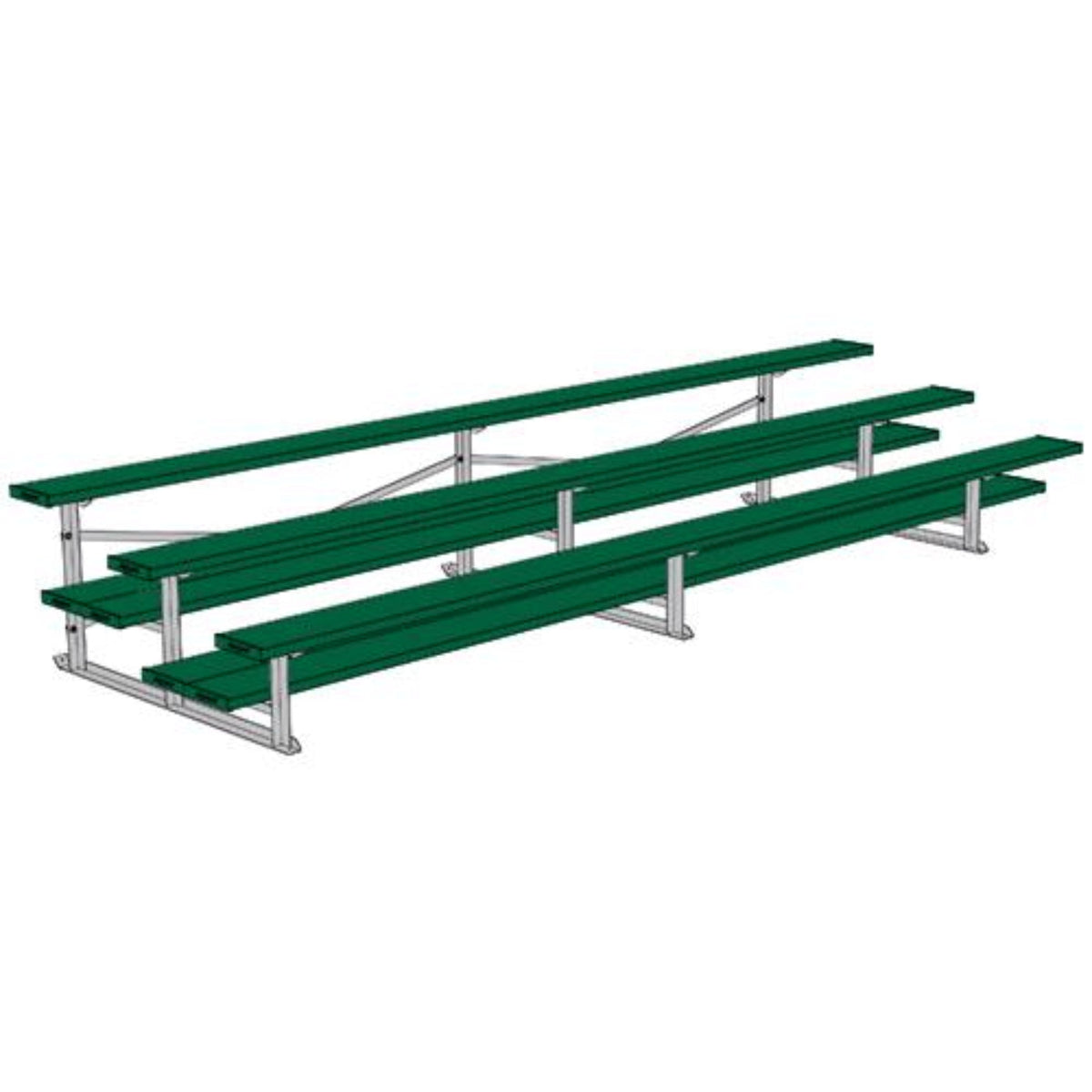Bleacher 3 Row 15' All Aluminum Preferred - BLDP-3AL