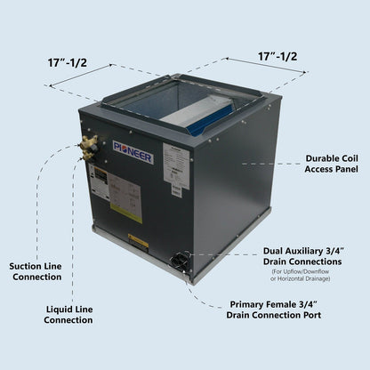 Pioneer 42,000~60,000 BTU Furnace-Connect Multi-Position Cased AC Heat Pump A-Coil - AR4260-UFX18HC