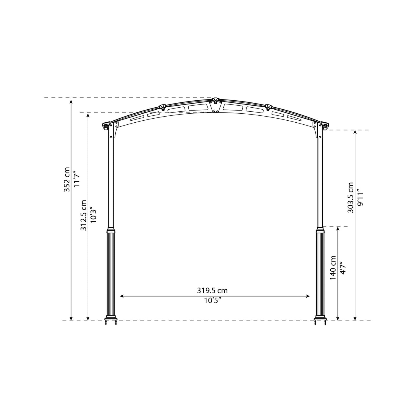 Palram - Canopia | Arcadia Alpine RV Carport 12x21x11.5 ft - HG9126