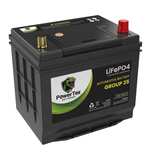 PowerTex 2004 Infiniti FX35 Car Battery BCI Group 35 / Q85 Lithium LiFePO4 Automotive Battery - PTLG35-78