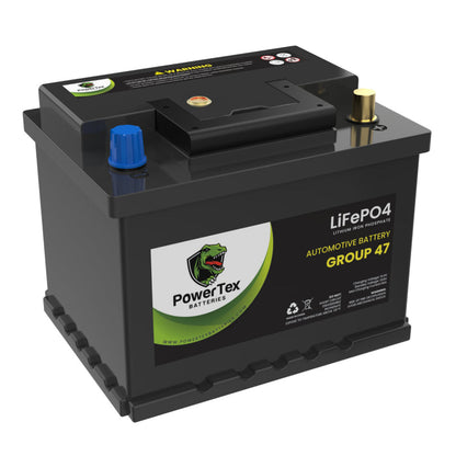 PowerTex 2021 Volkswagen Jetta L4 1.4LReplacement Car Battery BCI Group 47 Lithium LiFePO4 Automotive Powertex Battery - PTLG47-087