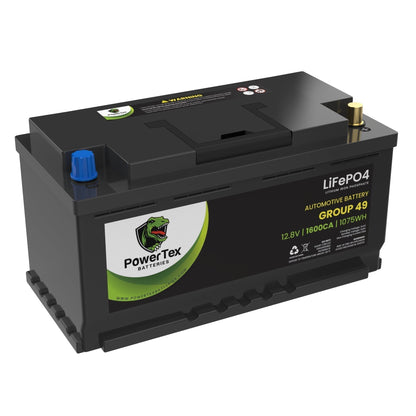 PowerTex 2016 Aston Martin DB9 Car Batteries BCI Group 49 / H8 Lithium LiFePO4 Automotive Battery - PTLG49-9