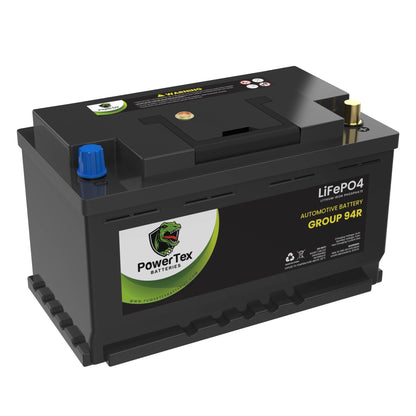 PowerTex 2016 GMC Sierra 2500 HD Car Battery BCI Group 94R / H7 Lithium LiFePO4 Automotive Battery - PTLG94R-866