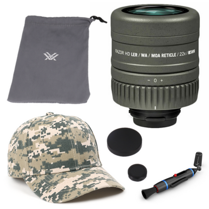 Vortex Optics Razor HD Reticle Eyepiece Ranging MRAD with Free Hat and Lens Cleaning Pen Bundle