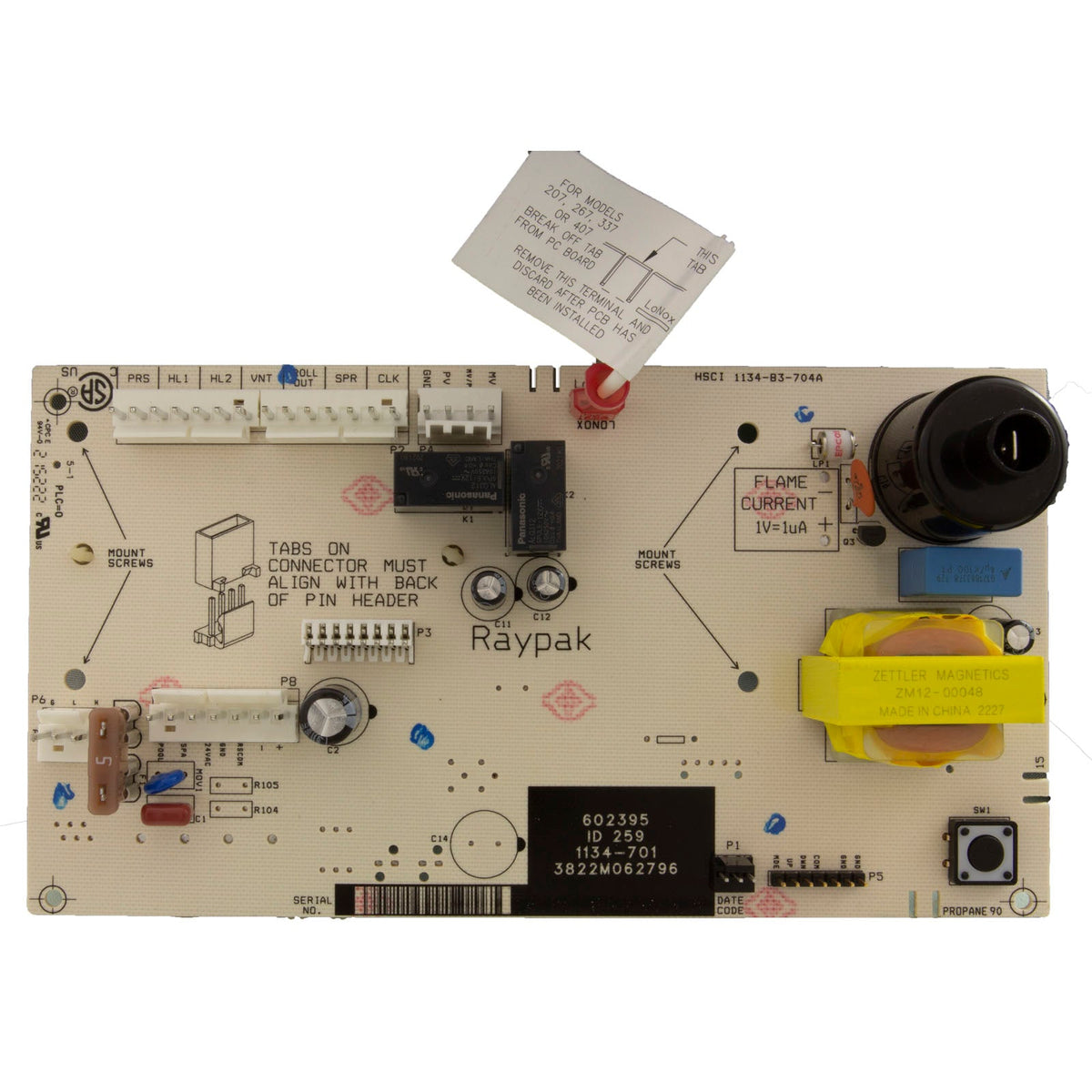 Raypak Pool/Spa Heater PC Board Controller Kit 3 Wire -  100-10000345