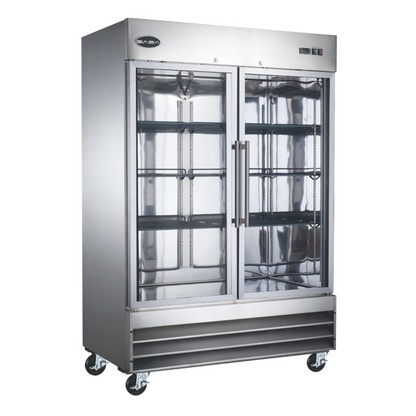 SABA Two Glass Door Commercial Reach-In Freezer - S-47FG