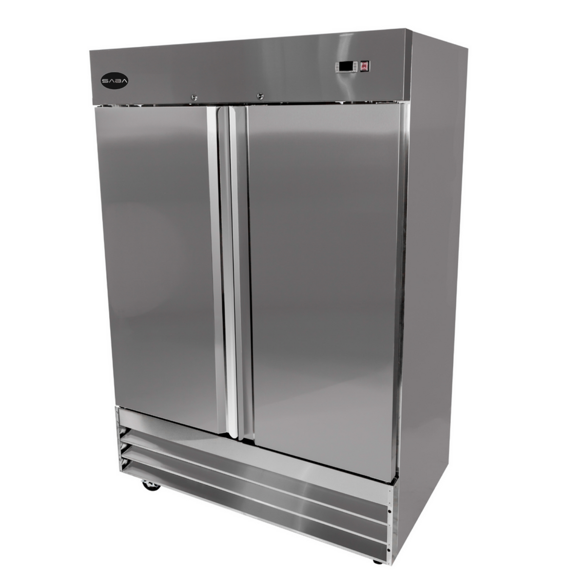 SABA Two Door Commercial Reach-In Stainless Steel Cooler - S-47R