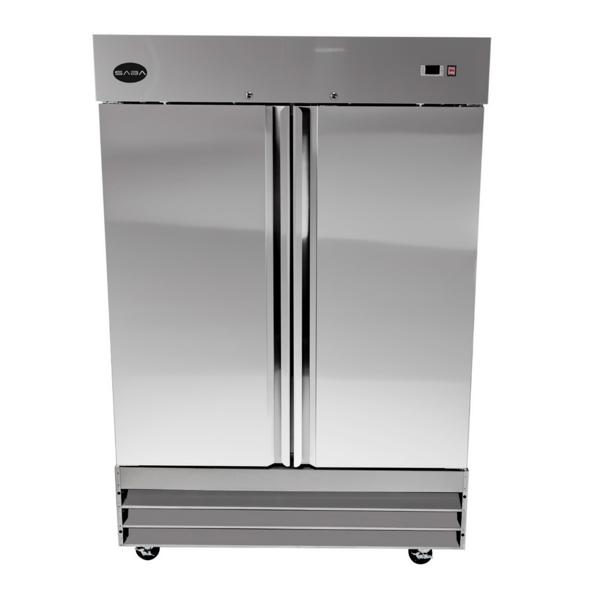 SABA Two Door Commercial Reach-In Stainless Steel Cooler - S-47R