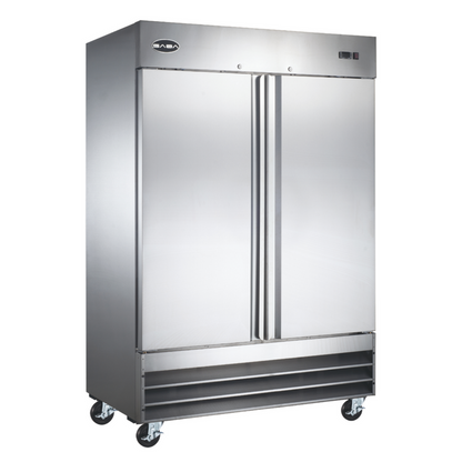 SABA Two Door Commercial Reach-In Stainless Steel Cooler - S-47R