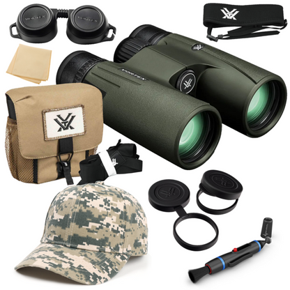 Vortex Optics Viper HD 8x42 Roof Prism Binocular with Free Hat and Wearable4U Bundle - V200