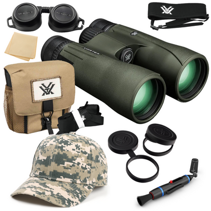 Vortex Optics Viper HD 10x50 Roof Prism Binocular with with Free Hat and Wearable4U Bundle - V202