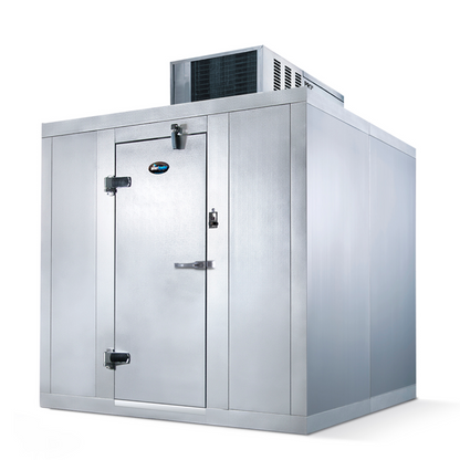 AmeriKooler QF06XX77**FBSM 6' Wide (Door Side) Indoor Walk-In Freezer -10°F w/ Floor 7'7" H - AKQF060677FBSM