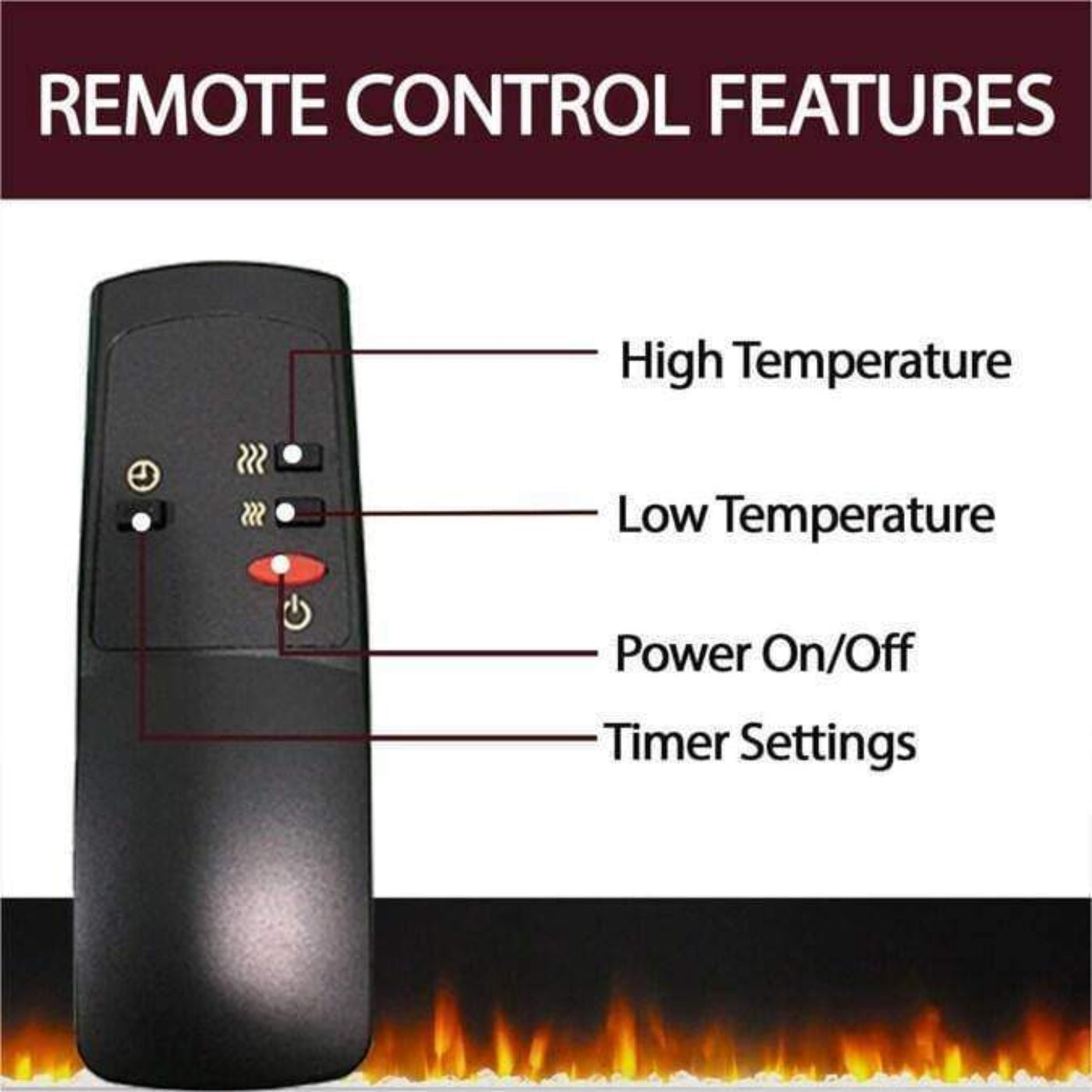 Cambridge Sienna 34-In. Electric Fireplace Heater with Cherry Mantel, Enhanced Log Display, Multi-Color Flames, and Remote Control - CAM3437-1CHRLG3
