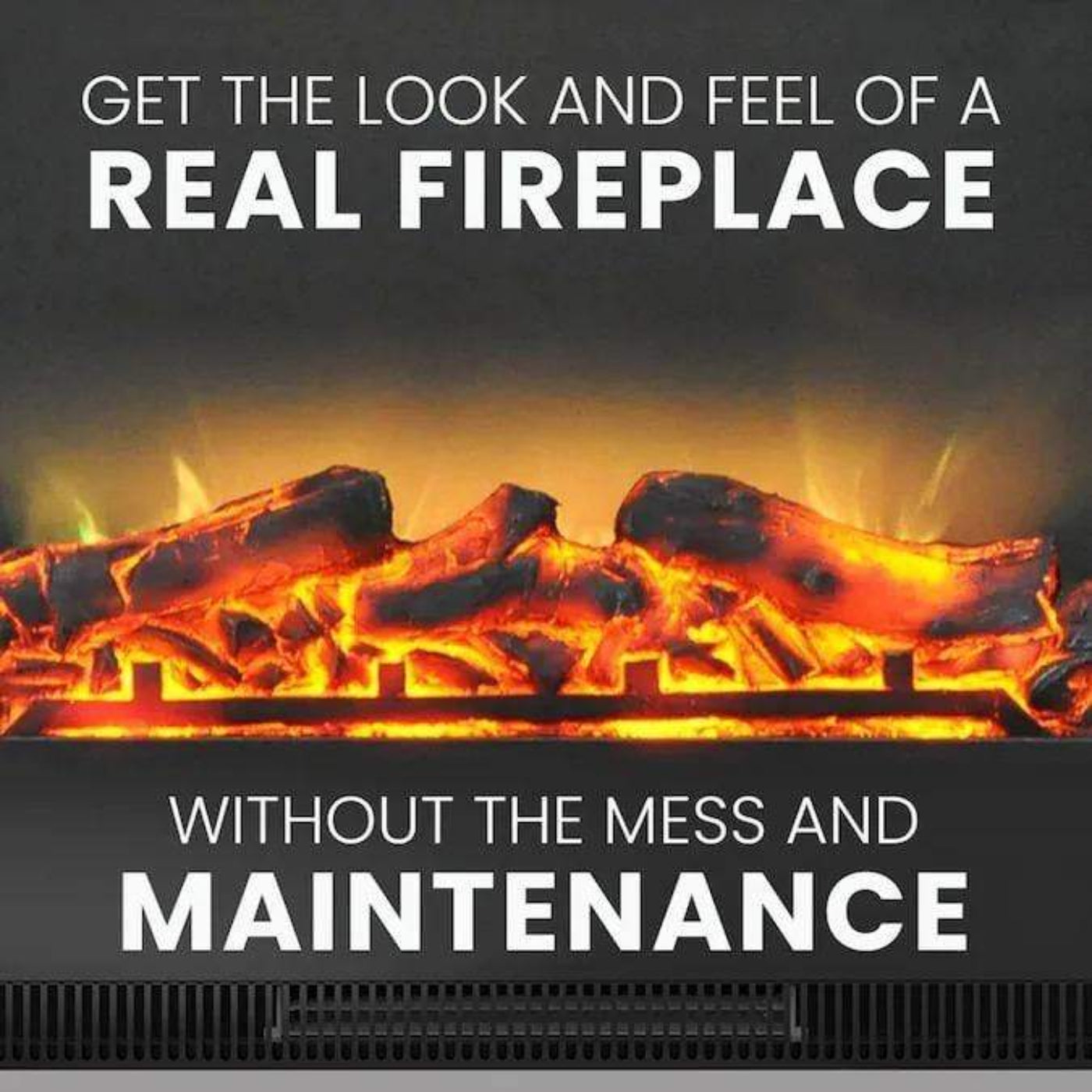 Cambridge 47 In. Electric Fireplace with Enhanced Log Insert - CAM5021-1CHRLG2