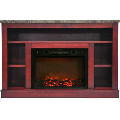 Cambridge 47 In. Electric Fireplace with Enhanced Log Insert - CAM5021-1CHRLG2