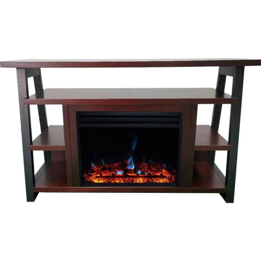 Cambridge 32-In. Sawyer Industrial Electric Fireplace Mantel with Enhanced Log Display and Color Changing Flames, - CAM5332-1MAHLG3