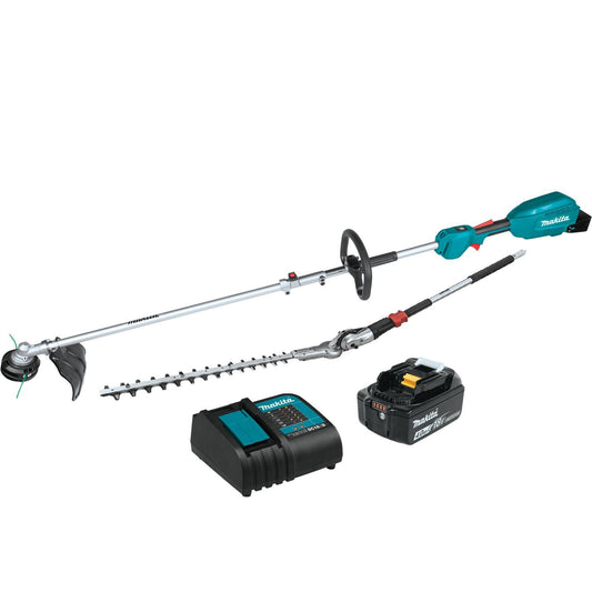 Makita  18V LXT Lithium-Ion Brushless Cordless Couple Shaft Power Head Kit with 13in String Trimmer & 20in Hedge Trimmer Attachments -  XUX02SM1X2