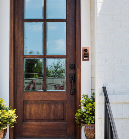 DoorBird D1101V Flush-Mount IP Video Intercom, 1 Call Button in Bronze - 423867444