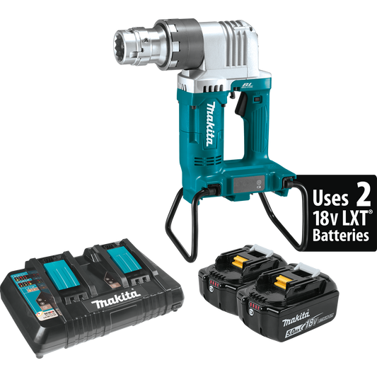 Makita - 36V (18V X2) LXT Brushless Shear Wrench Kit, electric brake, dual port charger - XTW01PT
