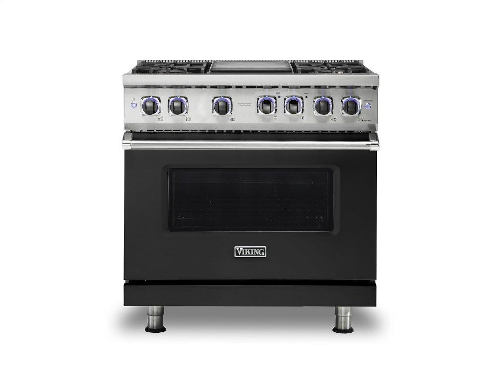 VIKING 36" Dual Fuel Range - VDR7362 Viking 7 Series Black - VDR73624GCS