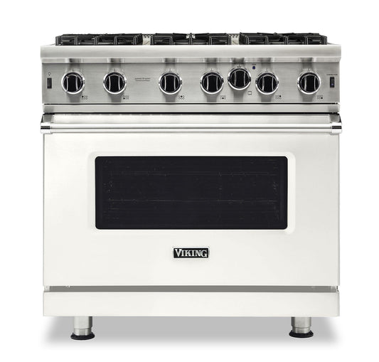 VIKING 36" Open Burner Gas Range Viking 5 Series White - VGIC53626BPWLP