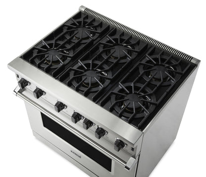 VIKING 36" Open Burner Gas Range Viking 5 Series Blue - VGIC53626BNS
