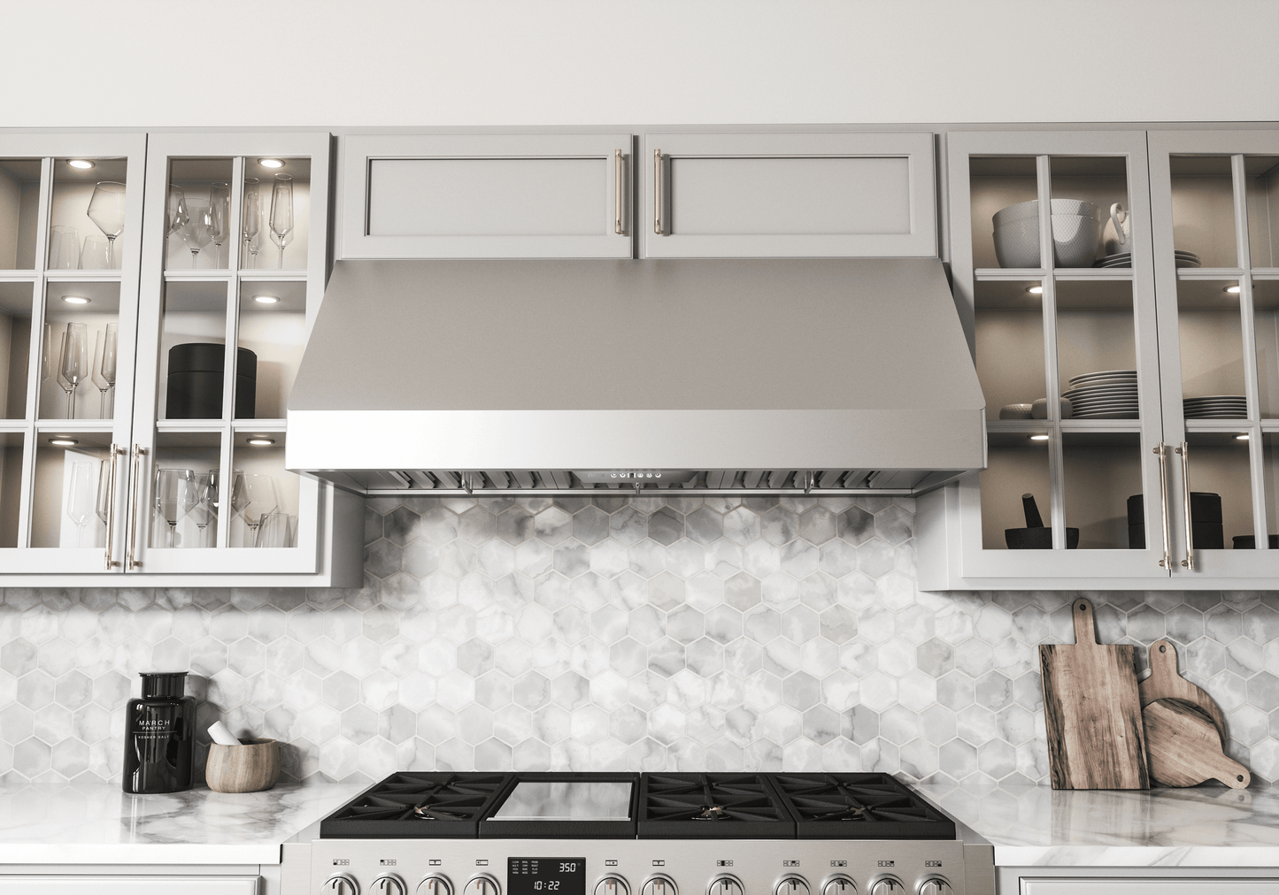 ZEPHYR Tempest II, 18in Wall, 36in, SS, LED, ACT in Stainless Steel - AK7536CS