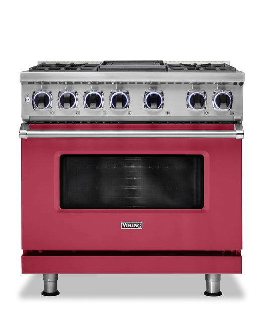 VIKING 36" Dual Fuel Range - VDR7362 Viking 7 Series Red - VDR73624GVA