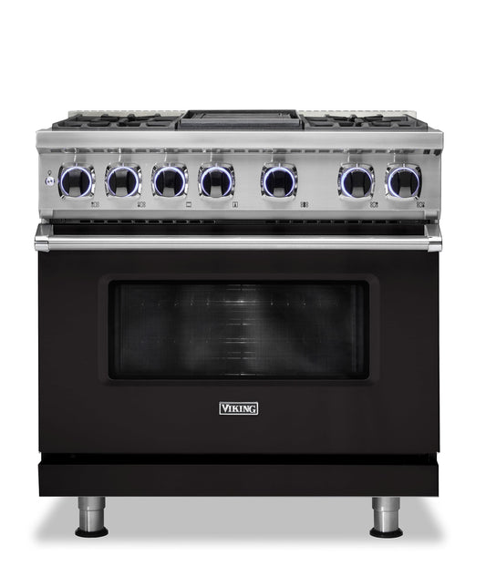 VIKING 36" Dual Fuel Range - VDR7362 Viking 7 Series Black - VDR73624GONLP