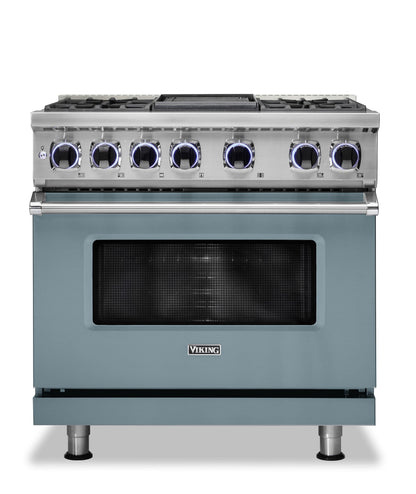 VIKING 36" Dual Fuel Range - VDR7362 Viking 7 Series Blue - VDR73624GNSLP