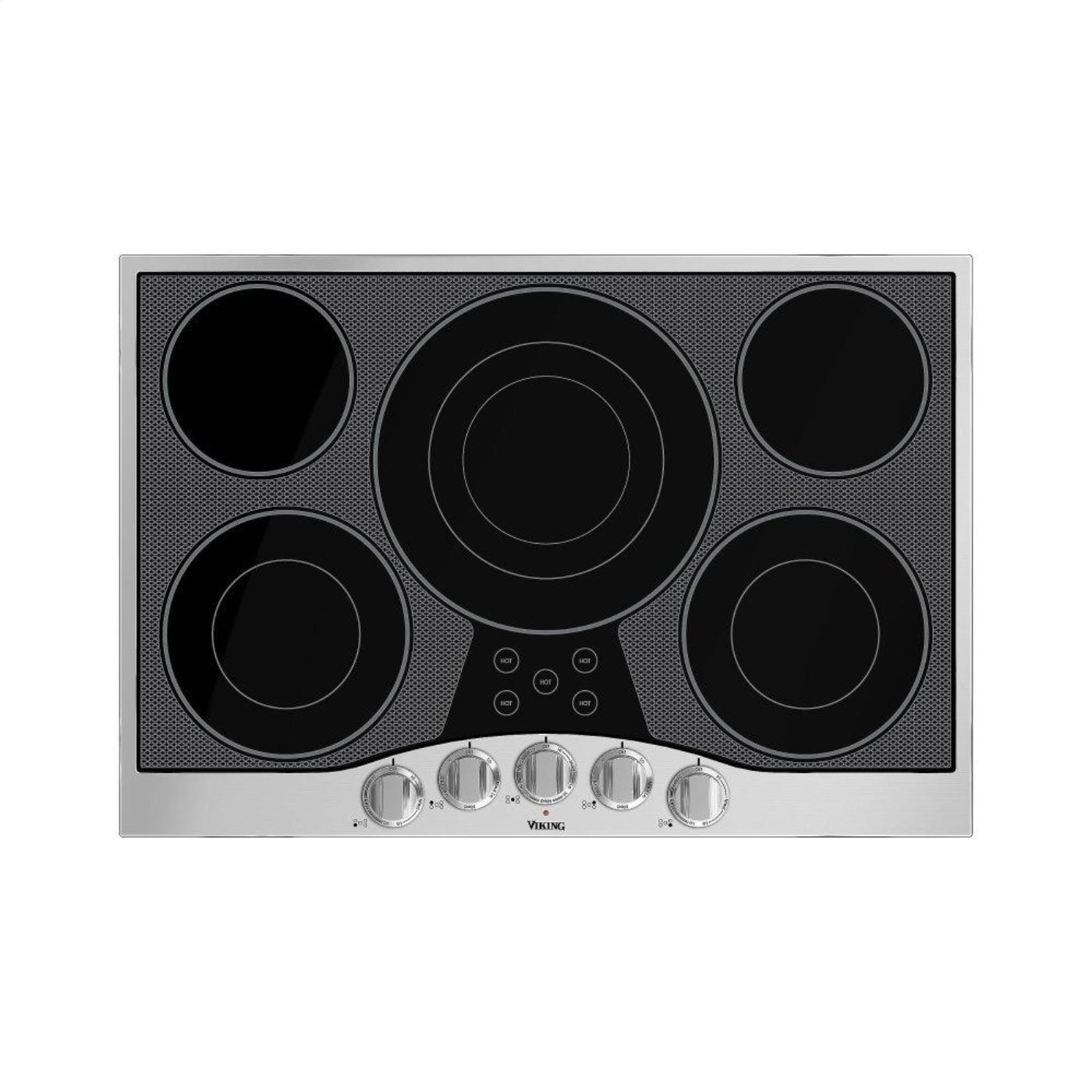 VIKING 36" Electric Cooktop - RVEC in Stainless Steel On Black - RVEC3365BSB