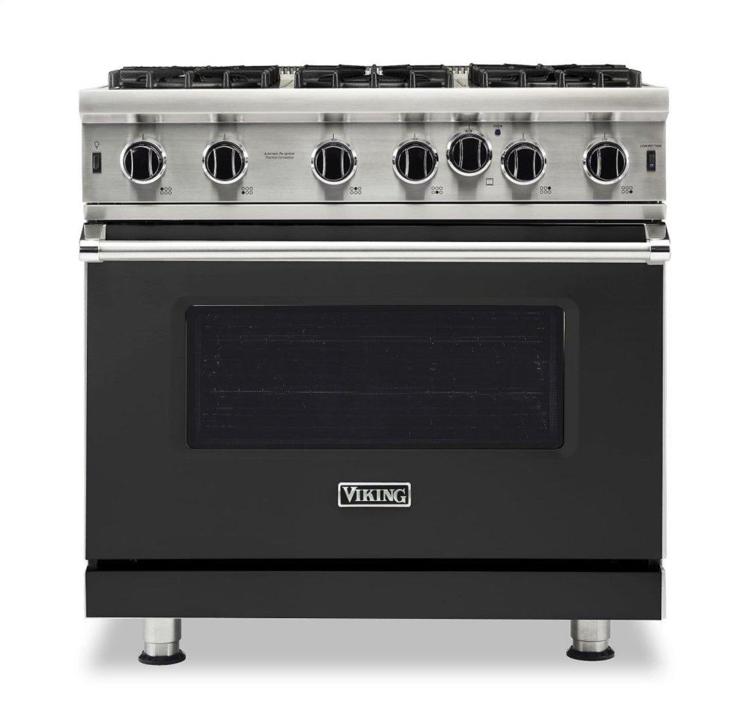 VIKING 36" Open Burner Gas Range Viking 5 Series Black - VGIC53626BCSLP