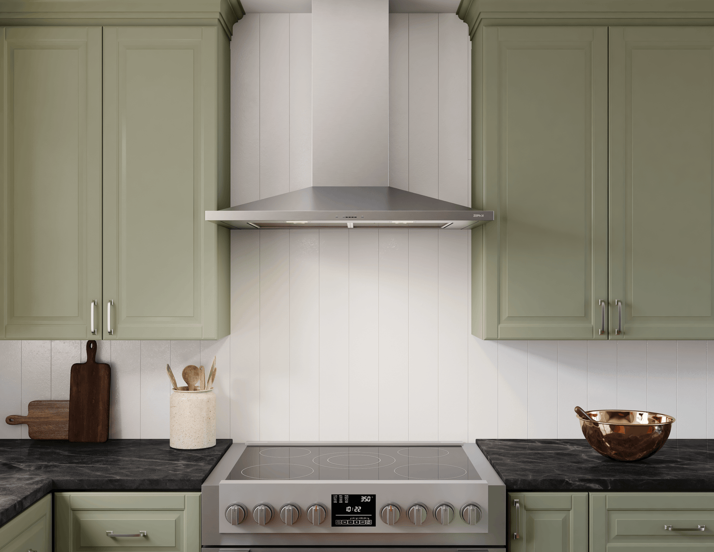 ZEPHYR Anzio Wall, 90cm, SS, LED, 600 CFM w/ACT in Stainless Steel - ZANM90DS