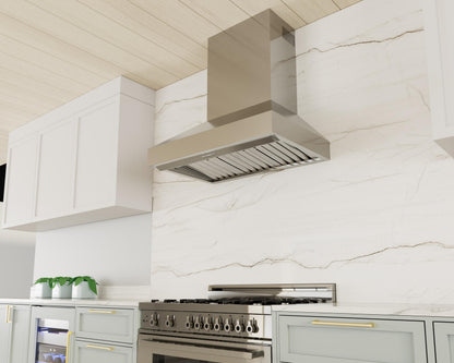 XO APPLIANCE XOVV236KSE 36in Pro Wall Chimney Hood in Stainless Steel Straight Lip 1000 CFM in Stainless Steel - XOVV236KSE