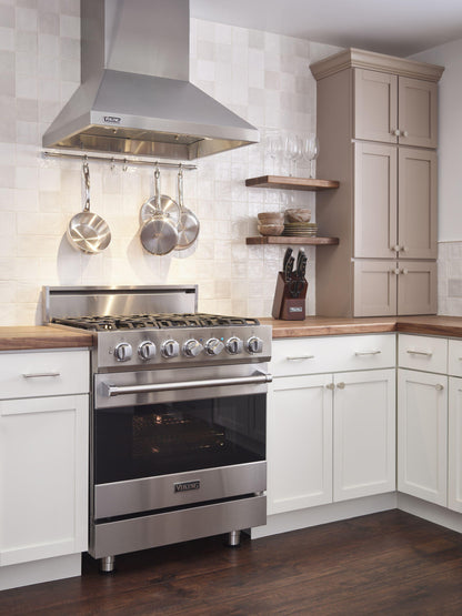 VIKING 30" Self-Cleaning Dual Fuel Range Viking 3 Series Black - RVDR33025BCS