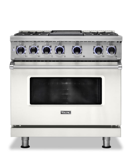 VIKING 36" Dual Fuel Range - VDR7362 Viking 7 Series White - VDR73624GPW