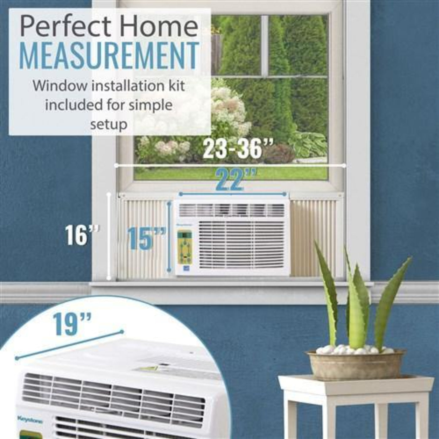 Keystone 12,000 BTU Window-Mounted Air Conditioner with Follow Me LCD Remote Control  -  KSTAW12BE