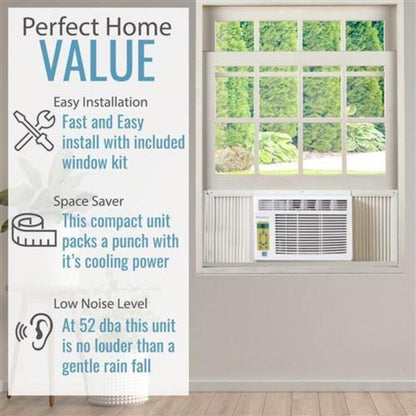 Keystone Energy Star 10,000 BTU Window-Mounted Air Conditioner with Follow Me LCD Remote Control  -  KSTAW10CE